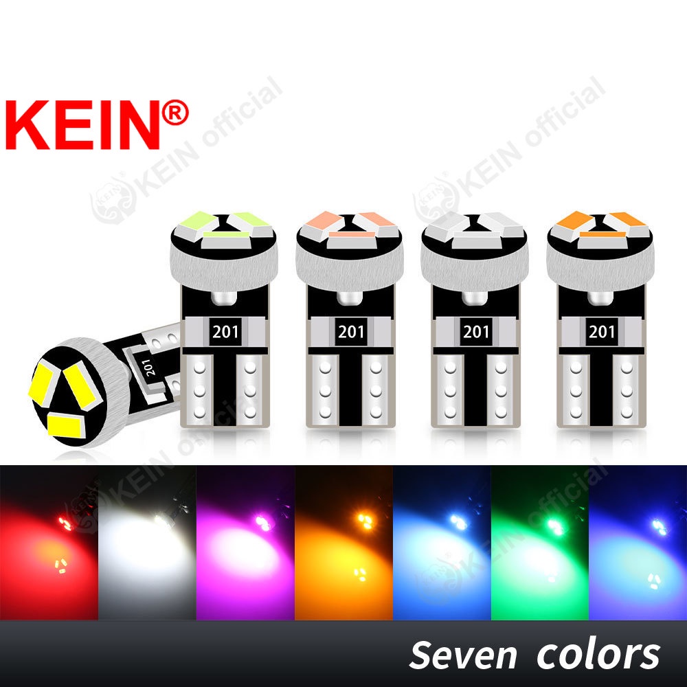 KEIN 10Pieces T5 Led Meter Bulb W3W 73 74 1210 3SMD 3014 509T Car Air ...