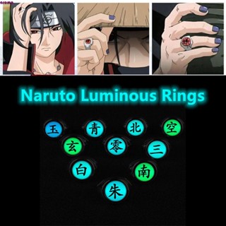 Anillos de dedo de metal anime Akatsuki Itachi Uchiha Zhu Yu Cosplay 2c