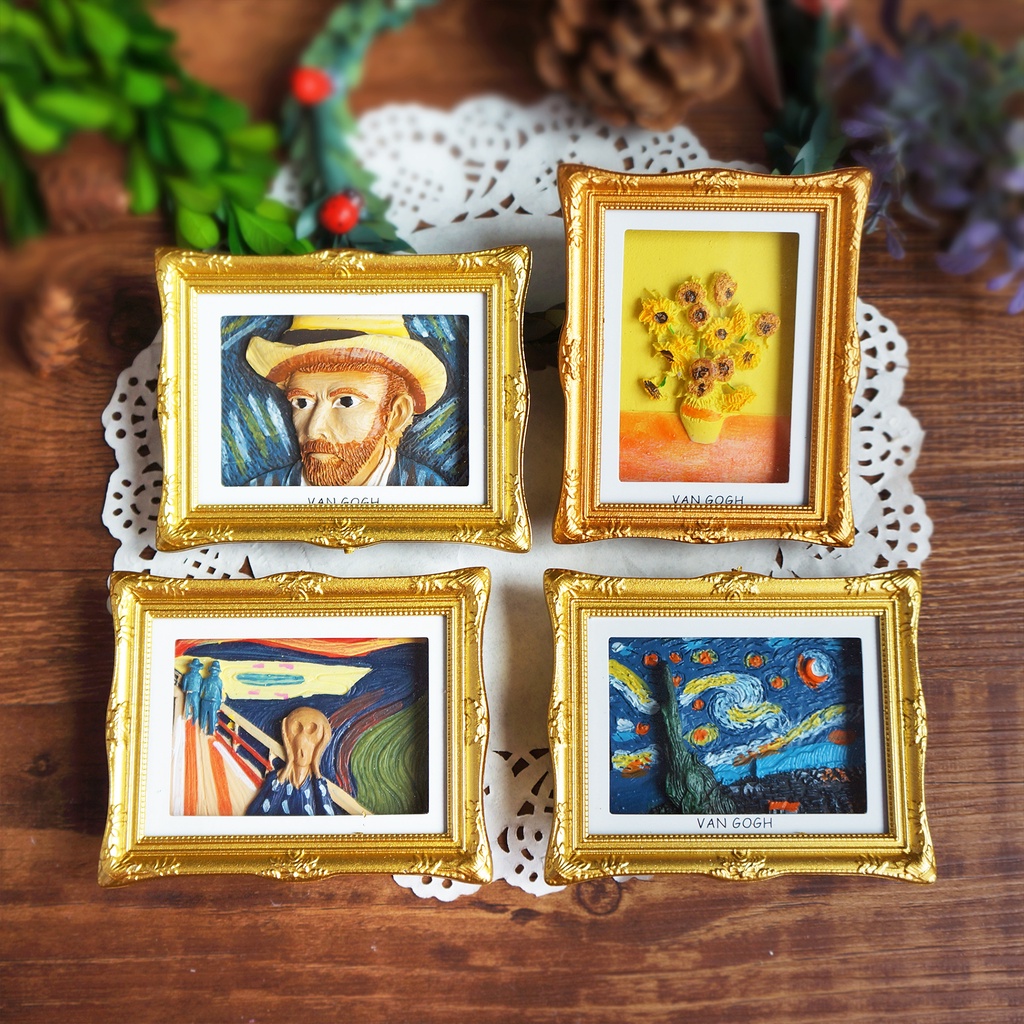 Creative Van Gogh Starry Sky Sunflower Monk Screaming Three-Dimensional ...