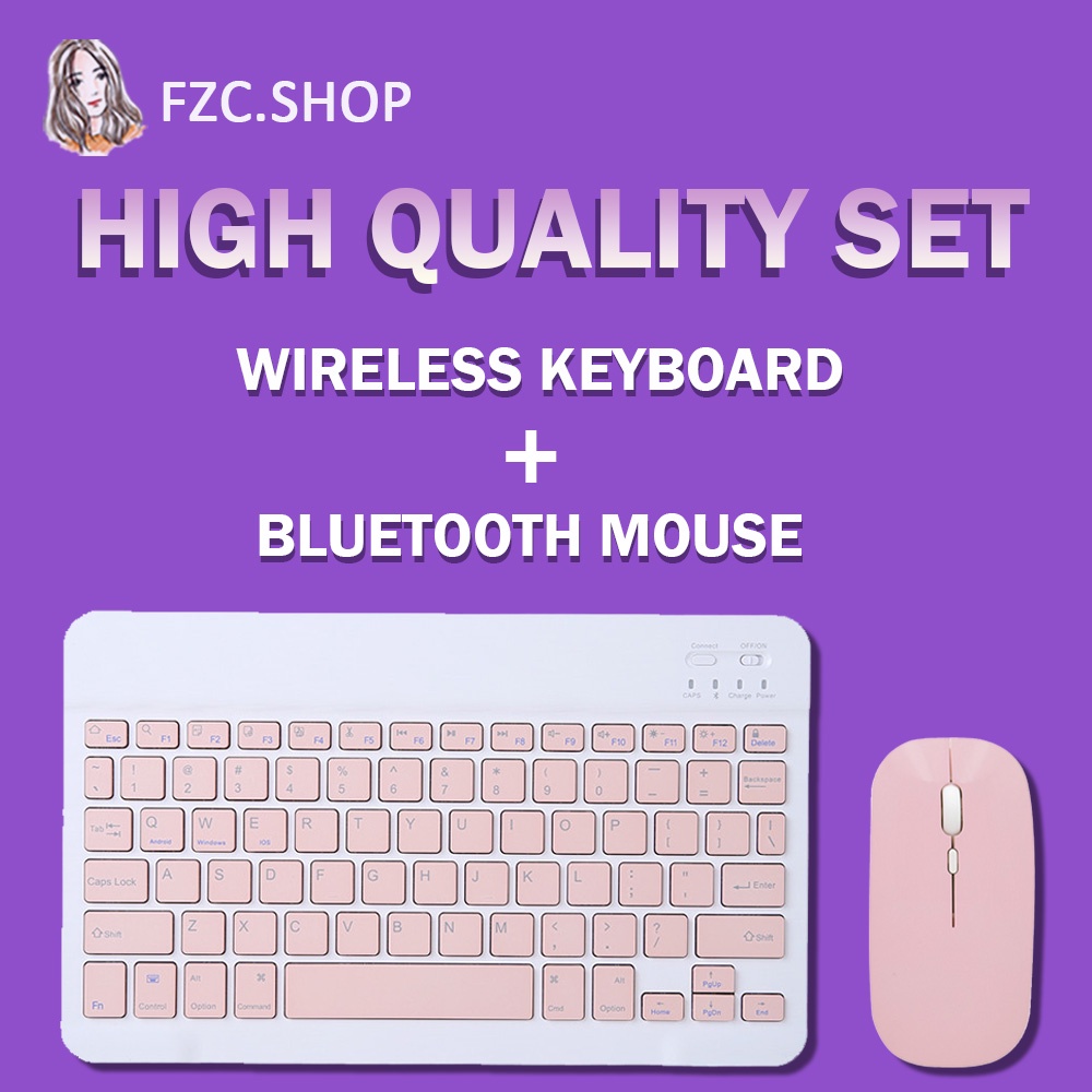 1 Set 10Inch Wireless Keyboard Bluetooth Keyboard Mouse Tablet For