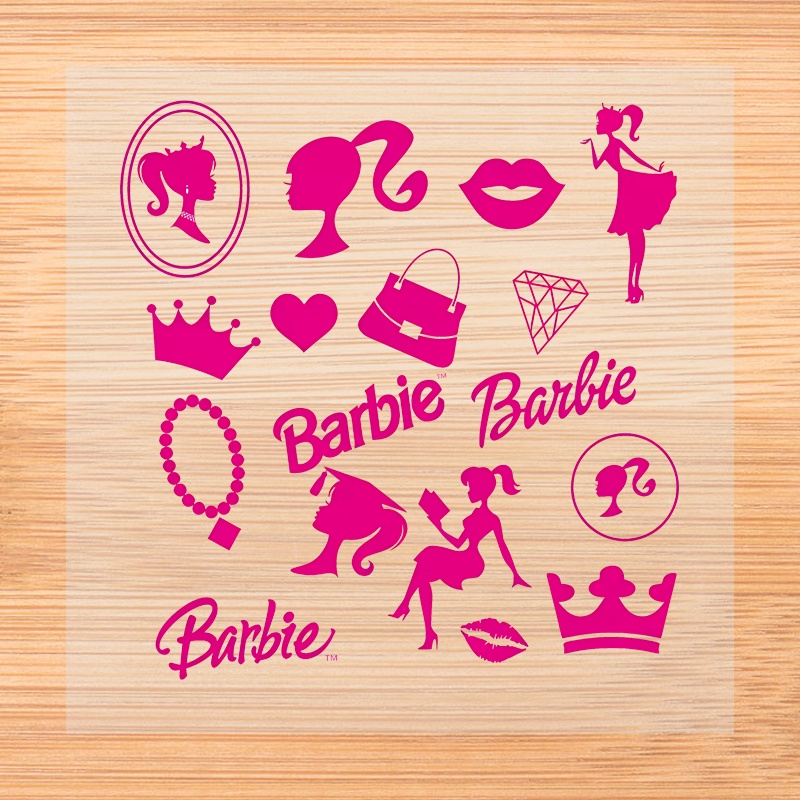 Barbie Heat Transfer Sticker Ken Logo Clothes DIY Decoration Cartoon Girl  Pant Bag Applique Fashion Ironing Patches Birthday Gifts