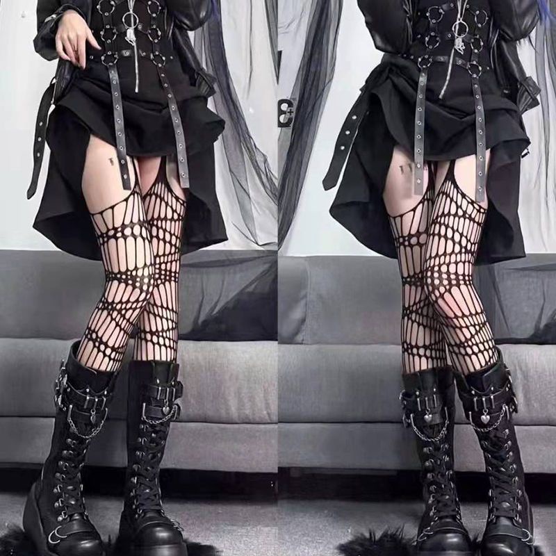 JK Tights Stockings Sexy Spider Web Fishnet Mesh Pantyhose New Anti ...