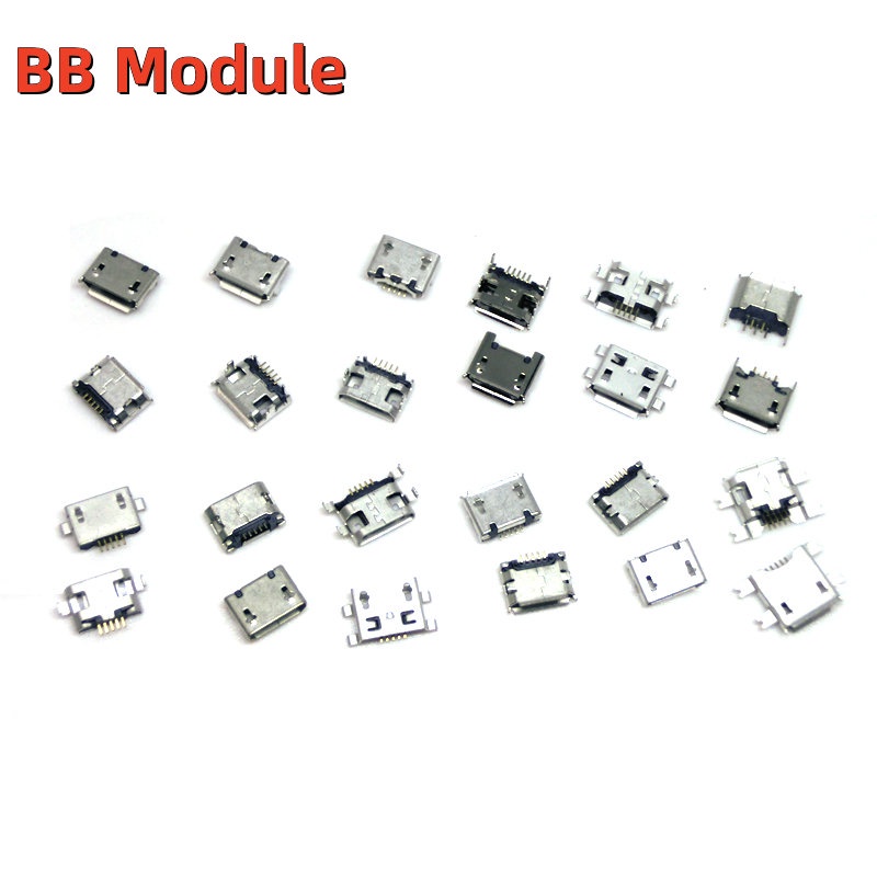 60pcs/lot 5 Pin SMT Socket Connector Micro USB Type B Female Placement ...
