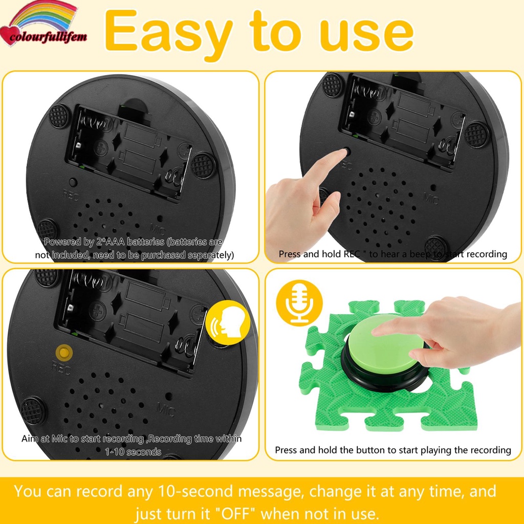 4Pcs Dog Talking Button Recordable Training Buttons for Dogs Talking ...