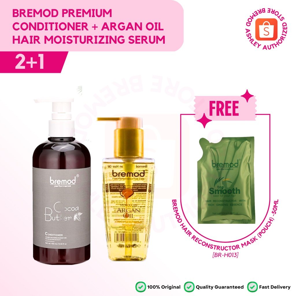 Bremod premium cocoa Conditioner +Argan Oil Hair Serum Deep Moisture