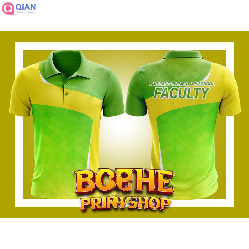 New Design Full Sublimation green teacher school Polo Shirt uniform