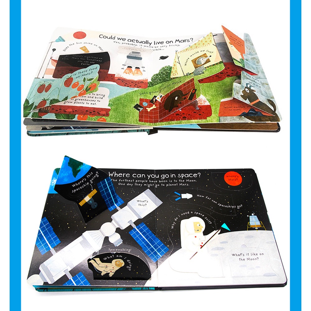 Usborne Lift The Flap What's It Like In Space 3D Flap Board Books for ...