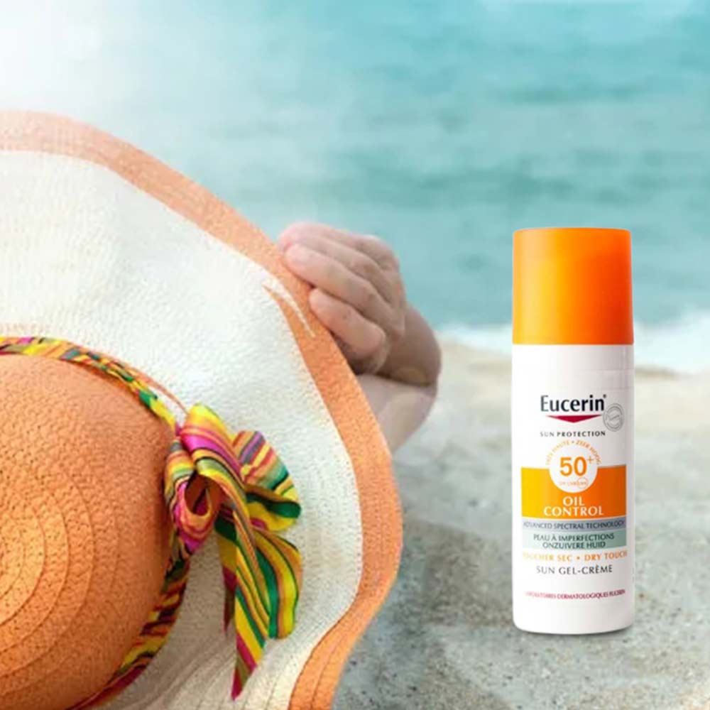 Sunscreen Eucerin Oil Control Dry Touch Oily Acne Prone Skin SPF50 ...