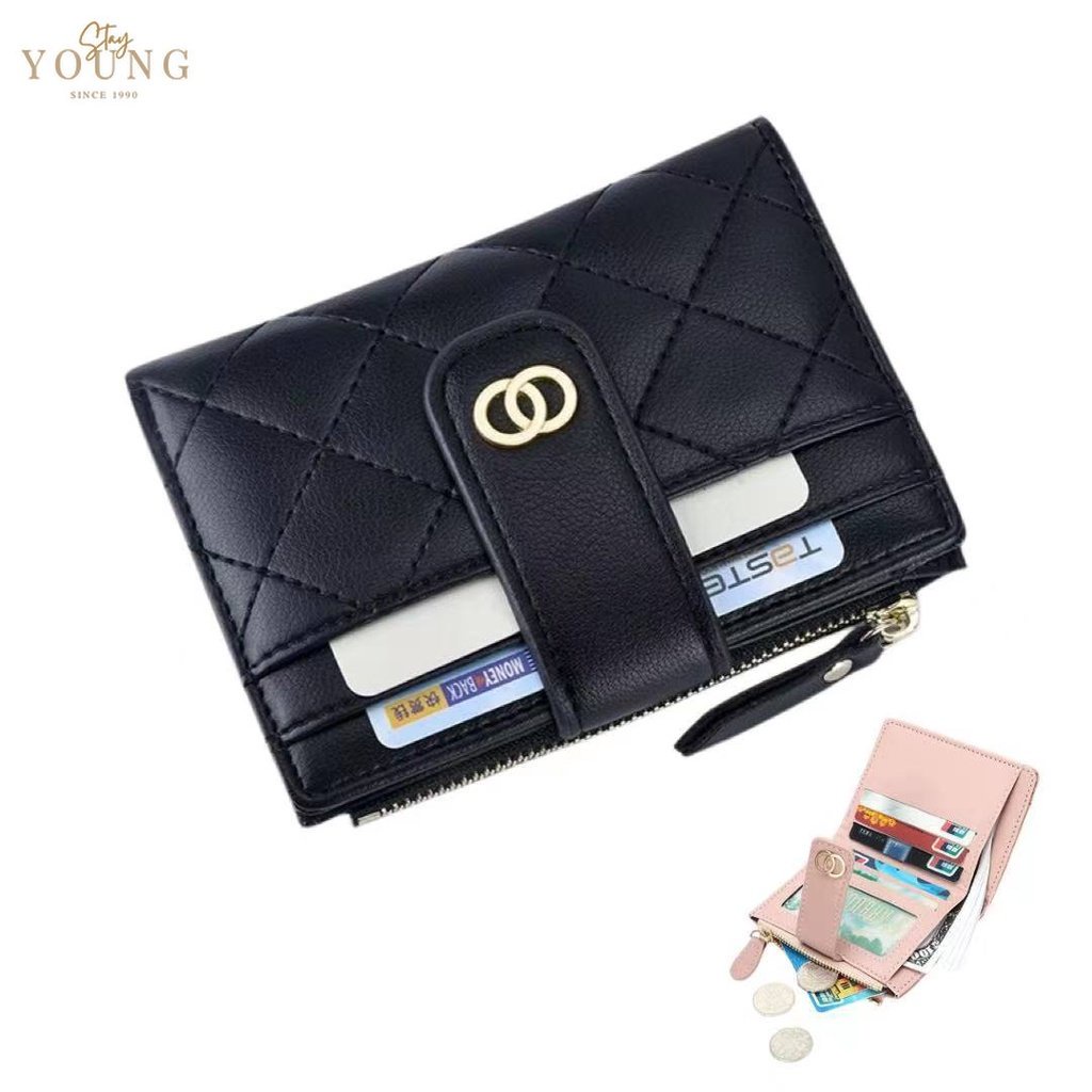 Stay Young Wallets Luxury Women Short Wallet Lady Purse with Card