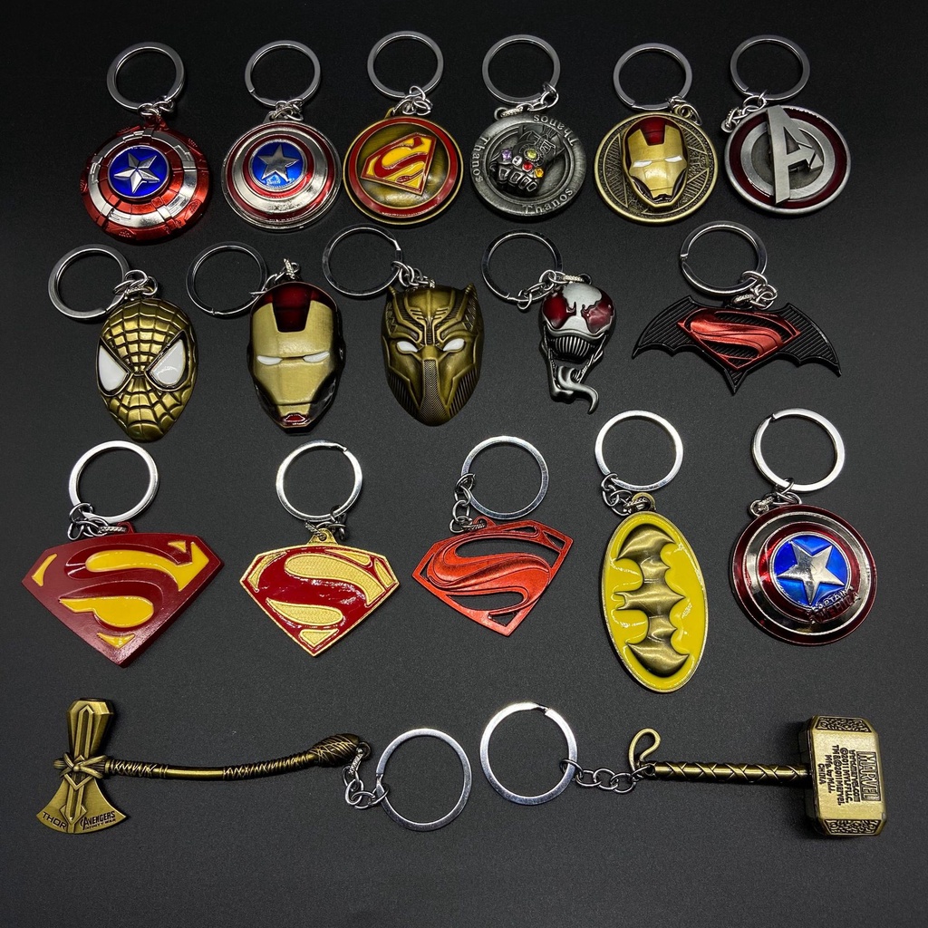 Avengers Captain America Iron Man Car Metal Alloy Keychain Small