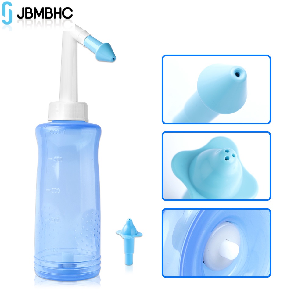 JBMBHC Double Nozzle Switching Nasal Irrigation Sinus Rinse Nose ...