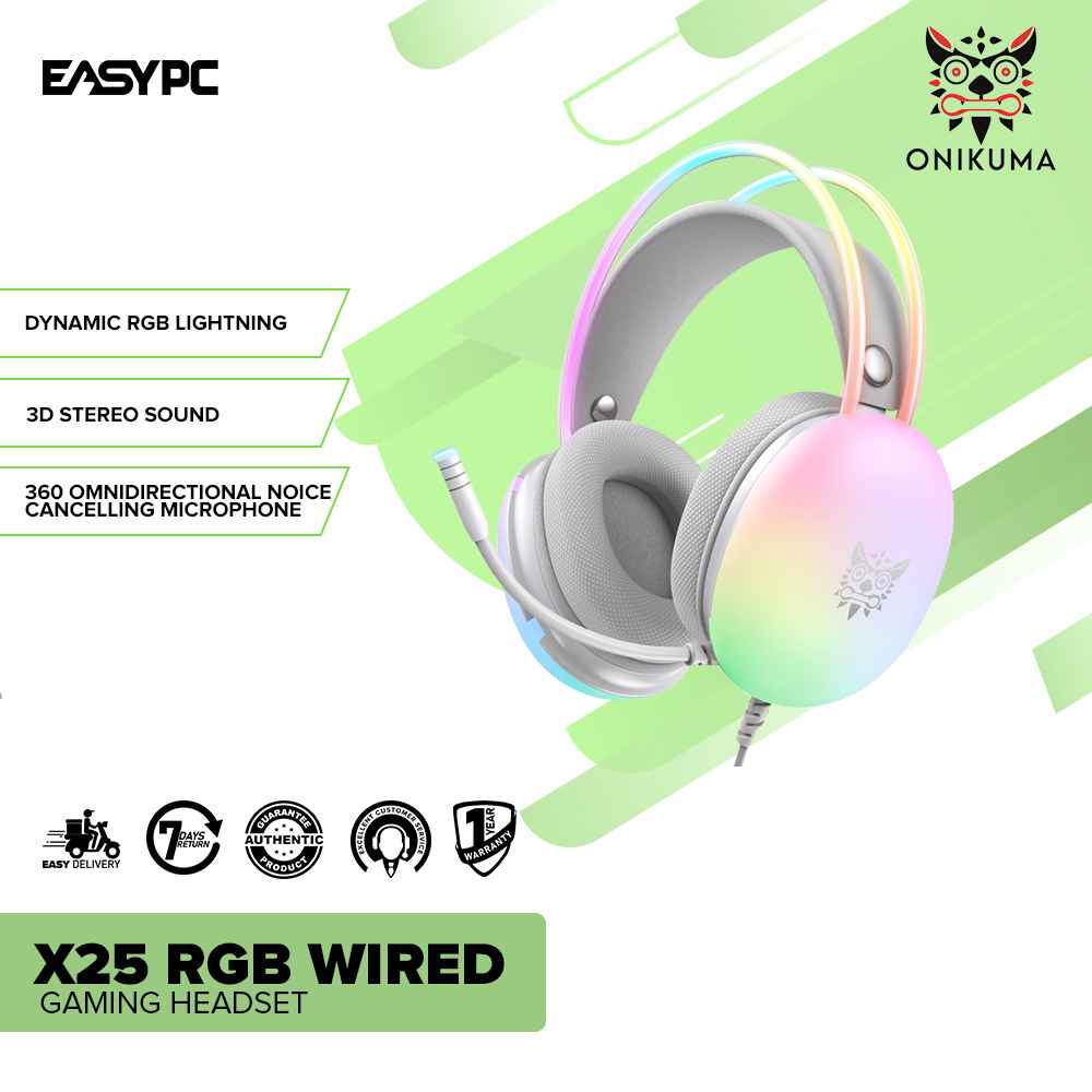 EasyPC Onikuma X25 RGB Wired Gaming Headset Shopee Philippines