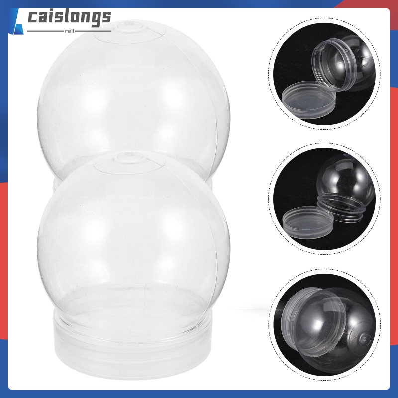 10 Pcs Faux Plant Snow Globe Supplies Globes Round Water Container ...