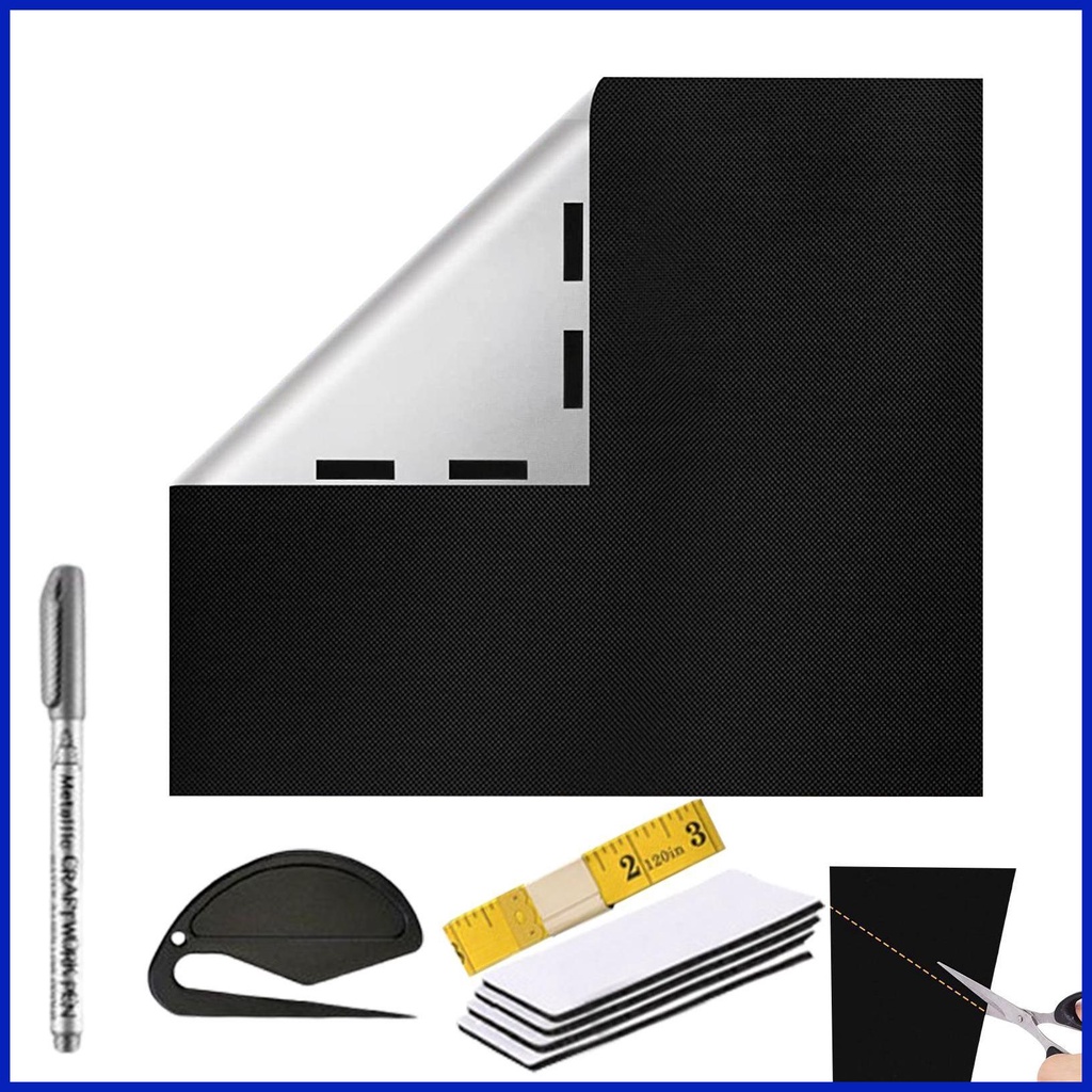 Blackout Blinds Cut to Size Black Window Cover No Drill Drapes and