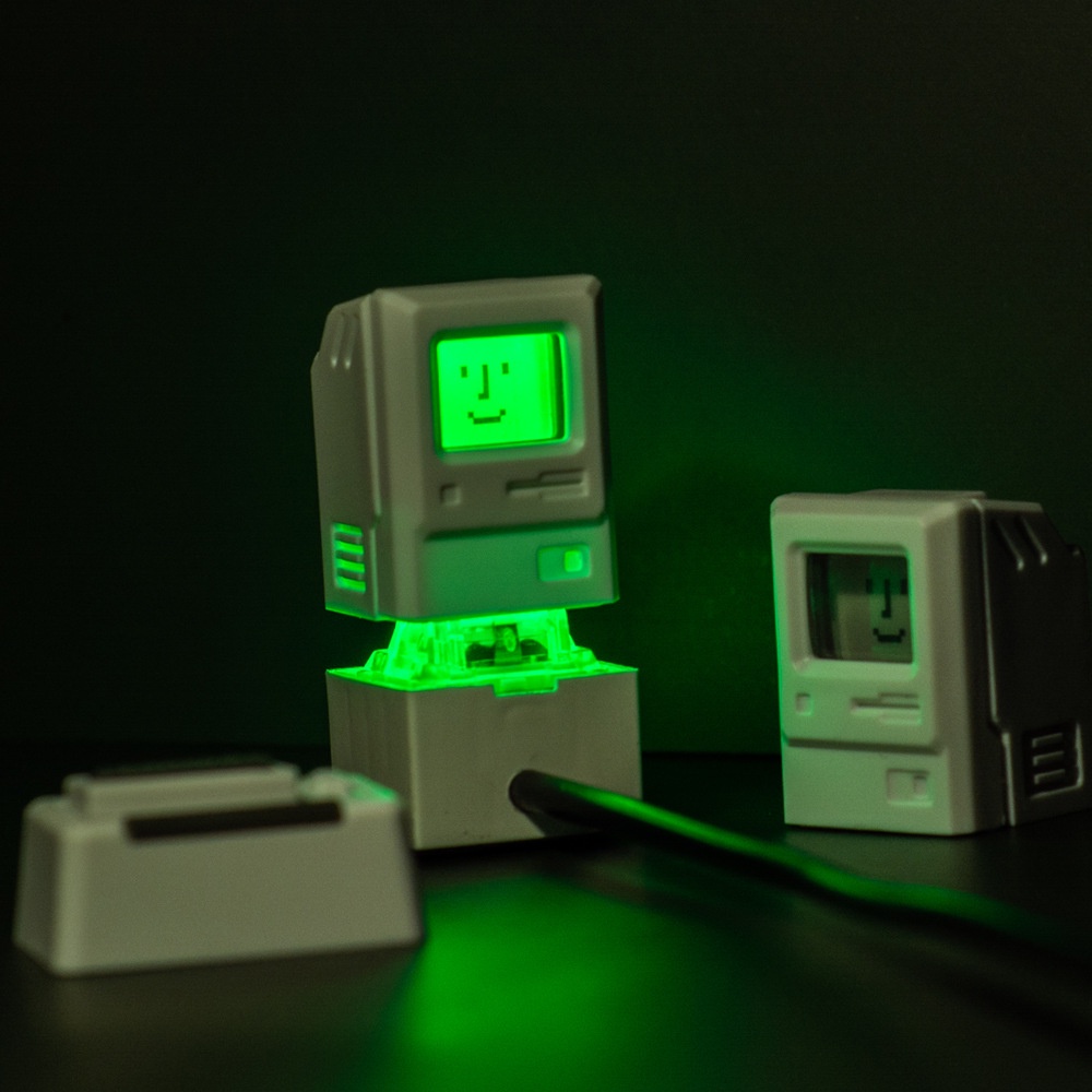 MAC keycaps FC red and white machine keycaps mechanical keyboard 80s ...