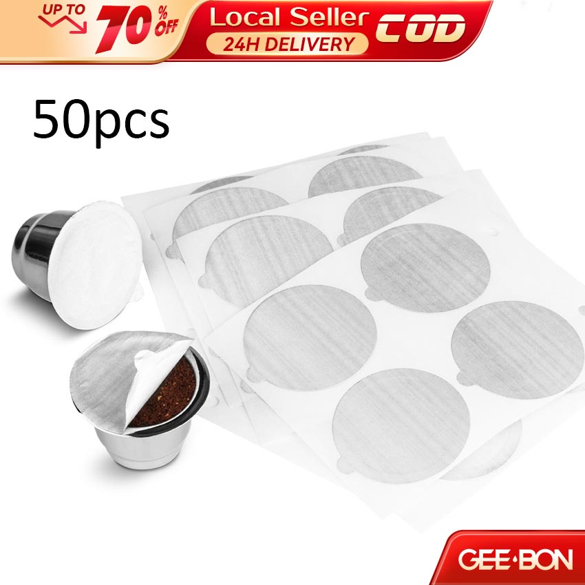 GEEBON 50pcs Nespresso Coffee Capsule Flim Sticker Adhesive Aluminum ...