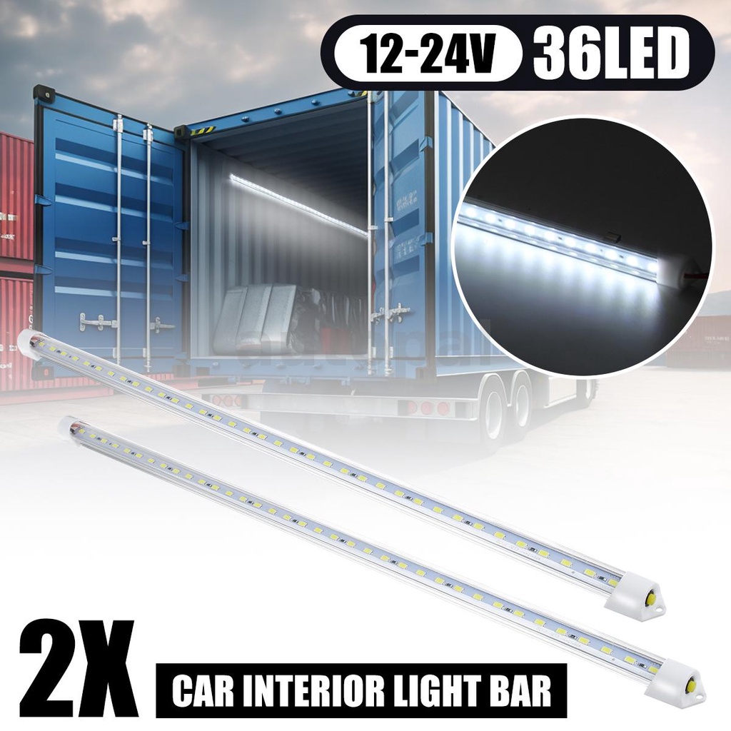 4-Pack 108-LED Interior Light Bars For Car, Van, RV, Camper – 12V Cold White With Switch