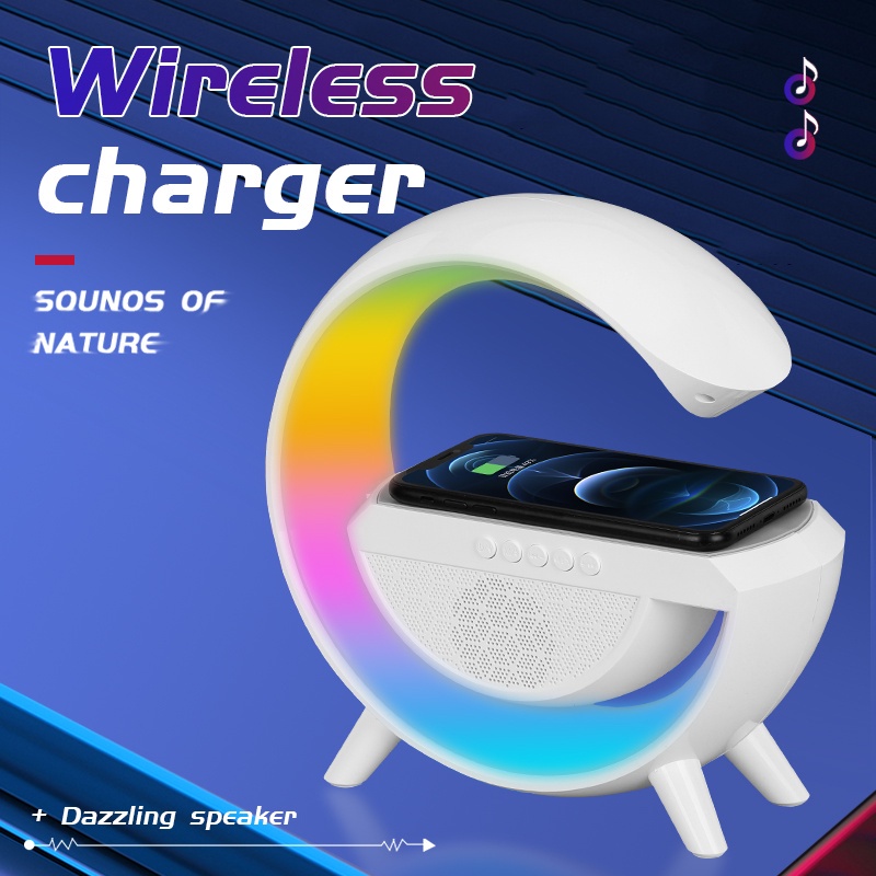 Multifunctional LED Atmosphere RGB Light Wireless Charger Desk Lamp ...