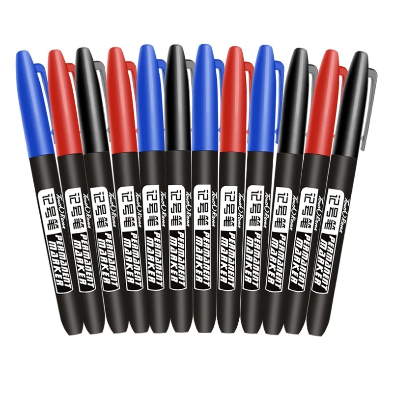 1.5mm Waterproof Ink Marker Pens/Black Blue Red Permanent Oil-based Ink ...