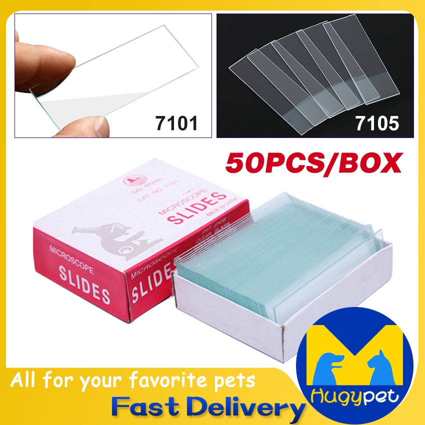 50pcs 1.2mm Glass Coverslips Single Concave Microscope Glass Slides