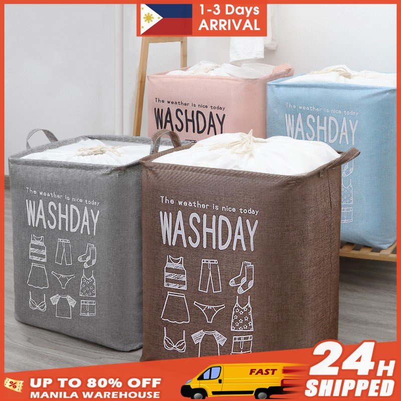 Cotton and Linen Storage Basket Sundry Storage Bucket Clothes Quilts