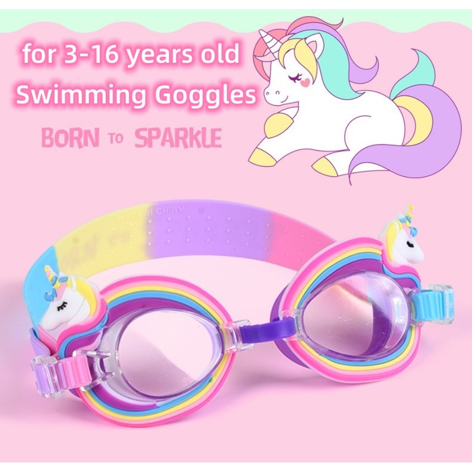 Rainbow Unicorn Mermaid Girls Swimming Goggles Marvel SpiderMan Boys