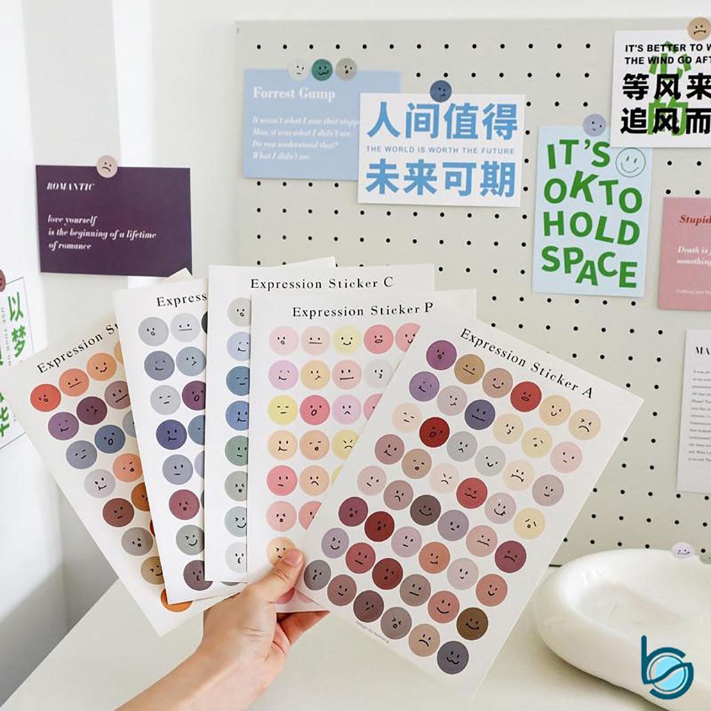 Polka dot stickers emoticon stickers self-adhesive label stickers ...