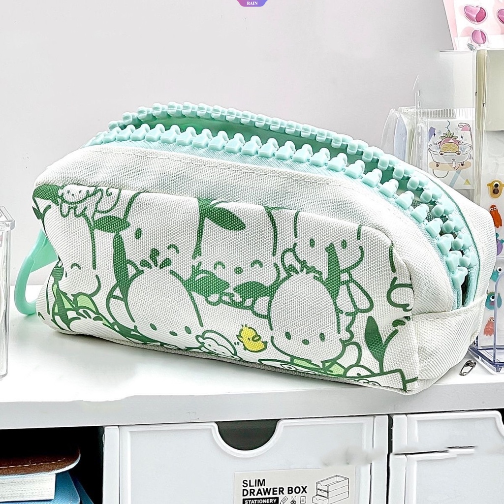 New Large Capacity Cartoon Sanrio Series Pochacco Canvas Pencil Pouch 