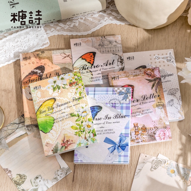 60 Sheets Ins Style Memo Notebook Retro Minimalist Tearable Note Paper ...