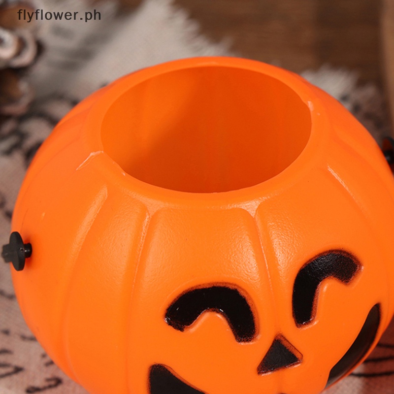 { Halloween Decoration } Halloween Party Props Plastic Pumpkin Bucket