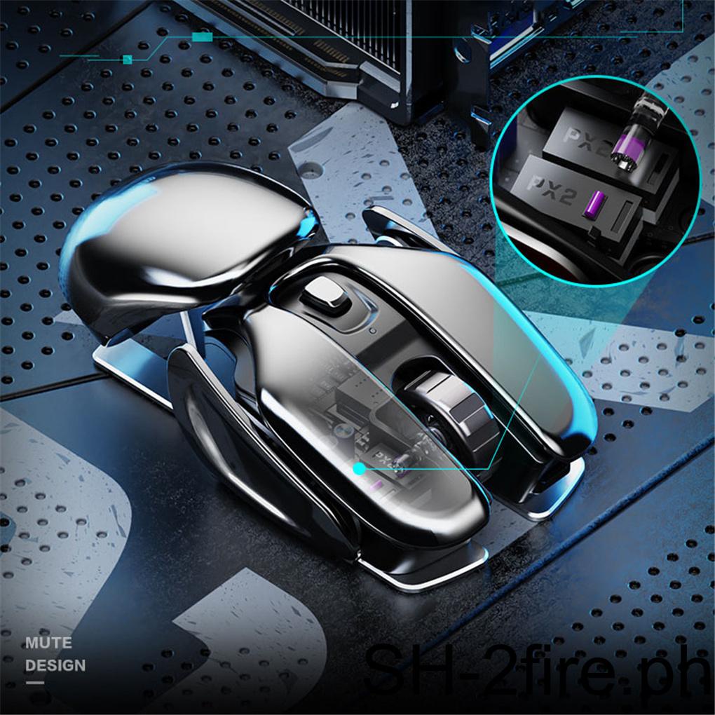 【2fire】Wireless Mouse Ergonomics Metal Receiver Waterproof Aluminum ...
