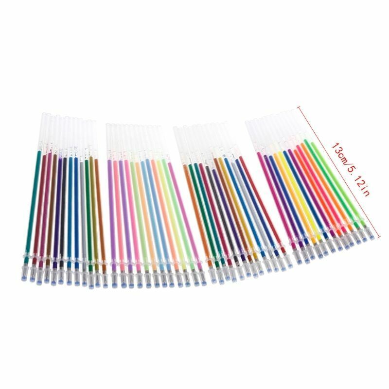 50PCS Colors 0.38mm Gel Ink Pen Refills for Glitter Metallic Neon ...