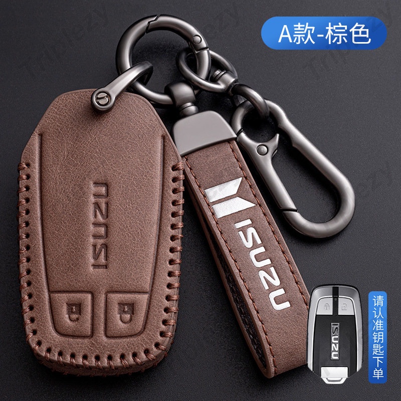 Real Leather Smart Flip Car Key Case Cover Remote Fob Holde Shell