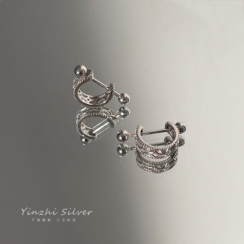 Screw Twist Earrings Advanced Ear Bone Stud Cool Ear Clip Light Luxury ...