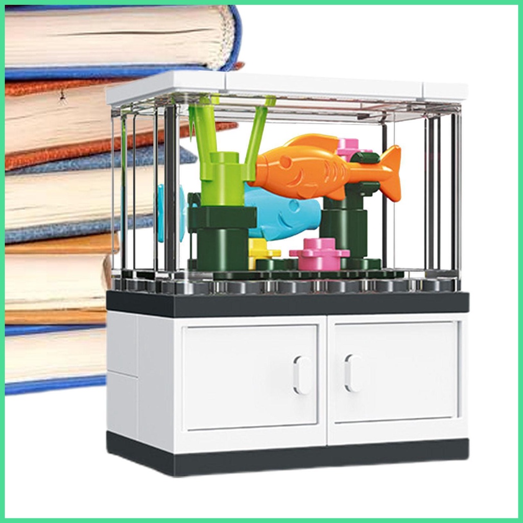 Mini Fish Tank Building Blocks Kids Aquarium Construction Blocks Tank