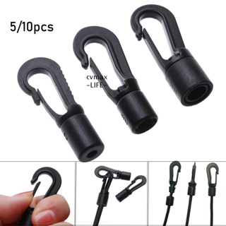 CVMAX 5/10pcs Open End Cord Rope Buckle Boat Kayak Accessories Camping Tent  Hook Clothesline Straps Hooks Bungee Shock Tie Plastic POM Clips Plastic  Clips Outdoor Tool Elastic Ropes Buckles