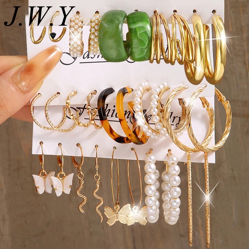 Undercover Blue Mesh & Resin Pearl Earrings (SS24)