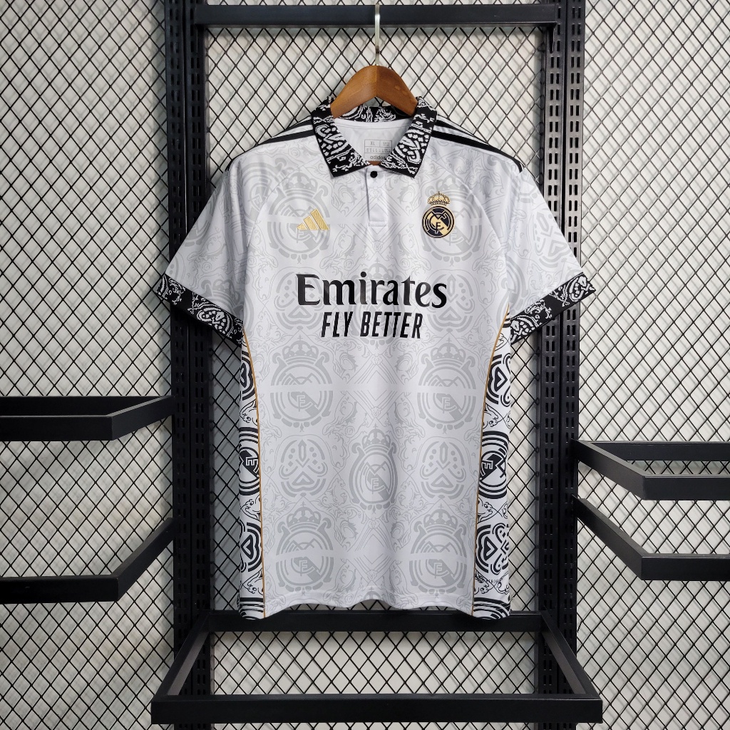 adidas Real Madrid Home Vini Jr. 7 KIDS Shirt 2023-2024 (Official Cup  Printing)