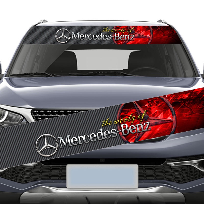 1 Piece Personalized Car Front Rear Windshield Sticker For Mercedes ...