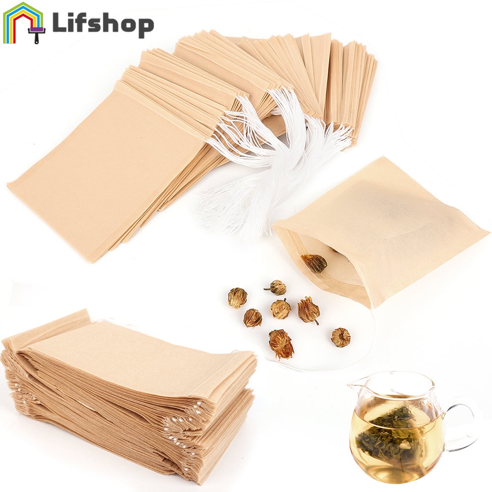 100pcs Disposable Tea Filter Bags for Loose Tea Filter Bags ...
