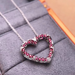 mnjin pink diamond necklace love collarbone chain light girlfriend