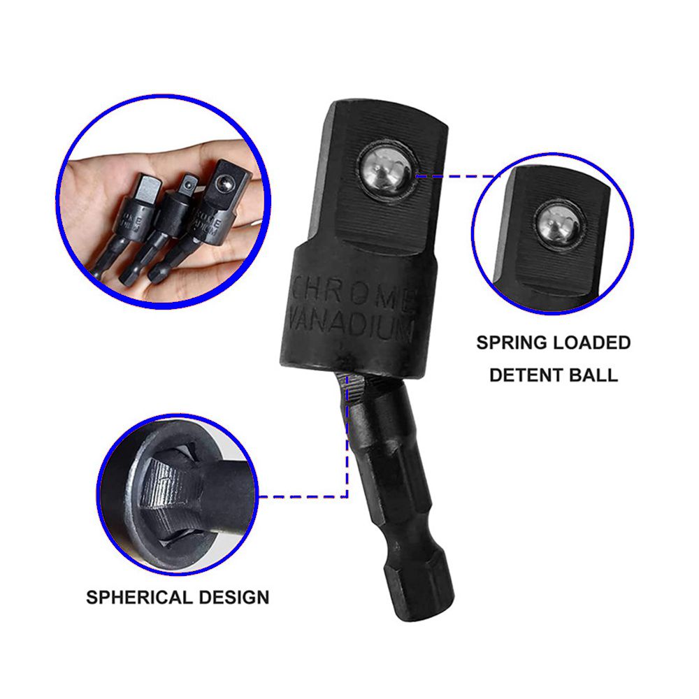 Krachtige 3Pcs 360 Degree Rotatable Electric Power Drill Sockets ...