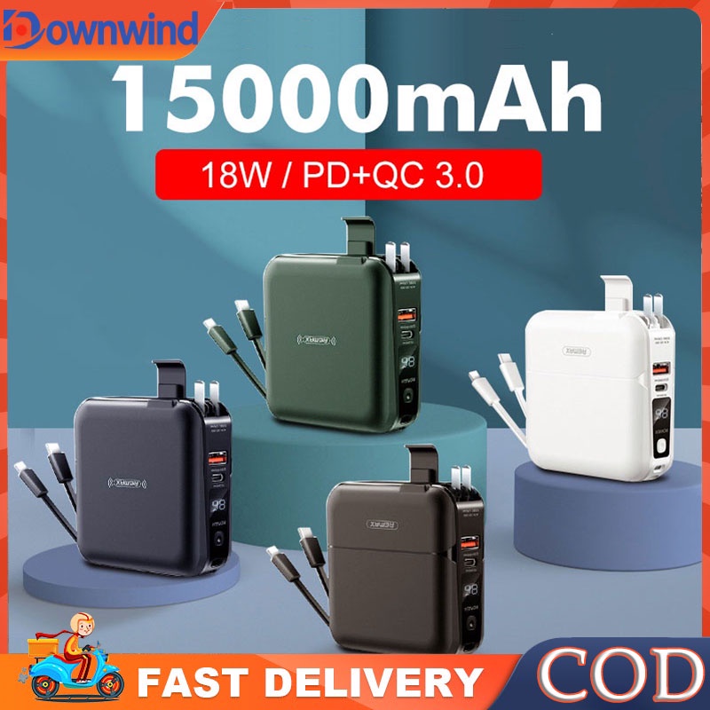 Remax power bank Backup battery fast charging 15000mAh model RPP-20 All ...