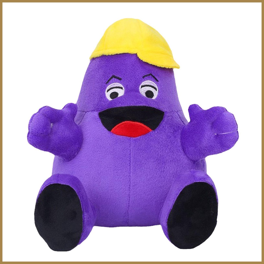 Purple Grimace Plush Toy 22cm Shake Yellow Hat Anime Plush Toy Birthday ...