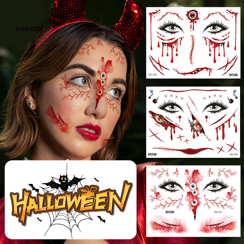 Swe Halloween Fake Tattoos Realistic Halloween Tattoos Realistic Halloween Face Stickers 