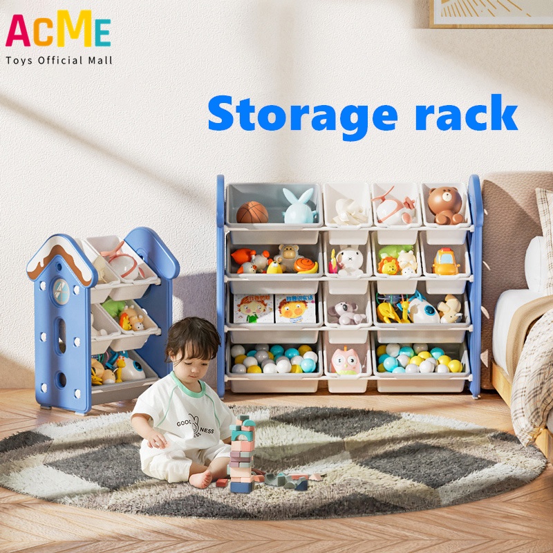 Kids Toy Storage Rack Children's Bookshelf Multi Purpose Display Stand ...