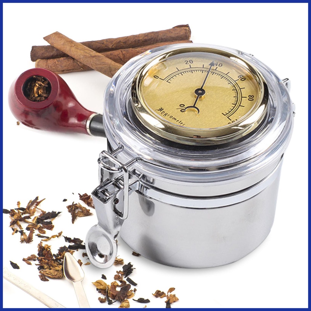 Tobaccos Humidor Jar Cigars Humidor Box Stainless Steel Cigars Humidor