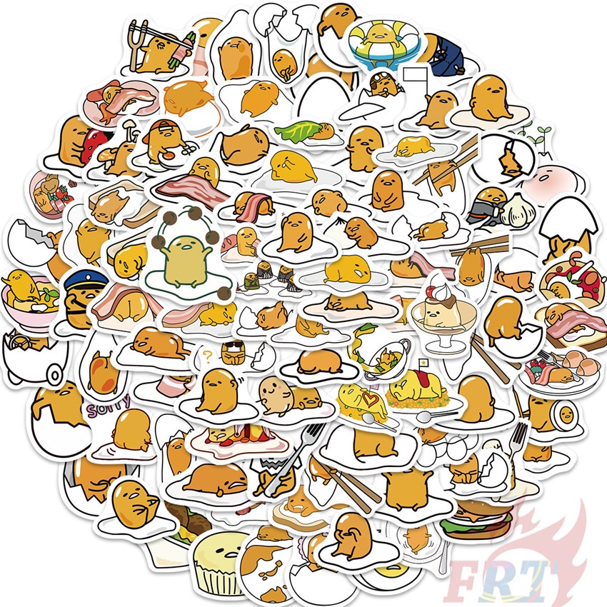 100Pcs/Set Gudetama Series 01 Stickers Waterproof DIY Fashion Doodle ...