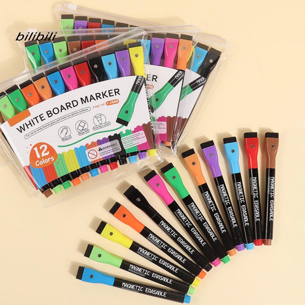 BIL Liquid Marker Pen Marker Pen for Whiteboard Colorful Dry