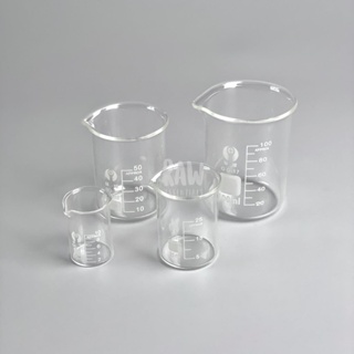 4Pcs/set 5ml/10ml/25ml/50ml Glass Beaker Pyrex Beaker Lab